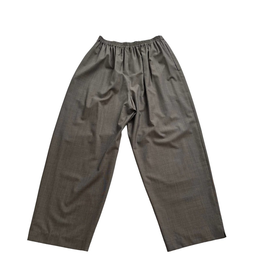 ESKANDAR VIRGIN WOOL TROUSERS WIDE LEG PANTS WITH ELASTIC WAIST WOMEN SIZE  S - Picture 2 of 16